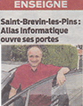 Article sur Alias Informatique et Alias Informatique Services dans Presse Océan du 13/06/2016.